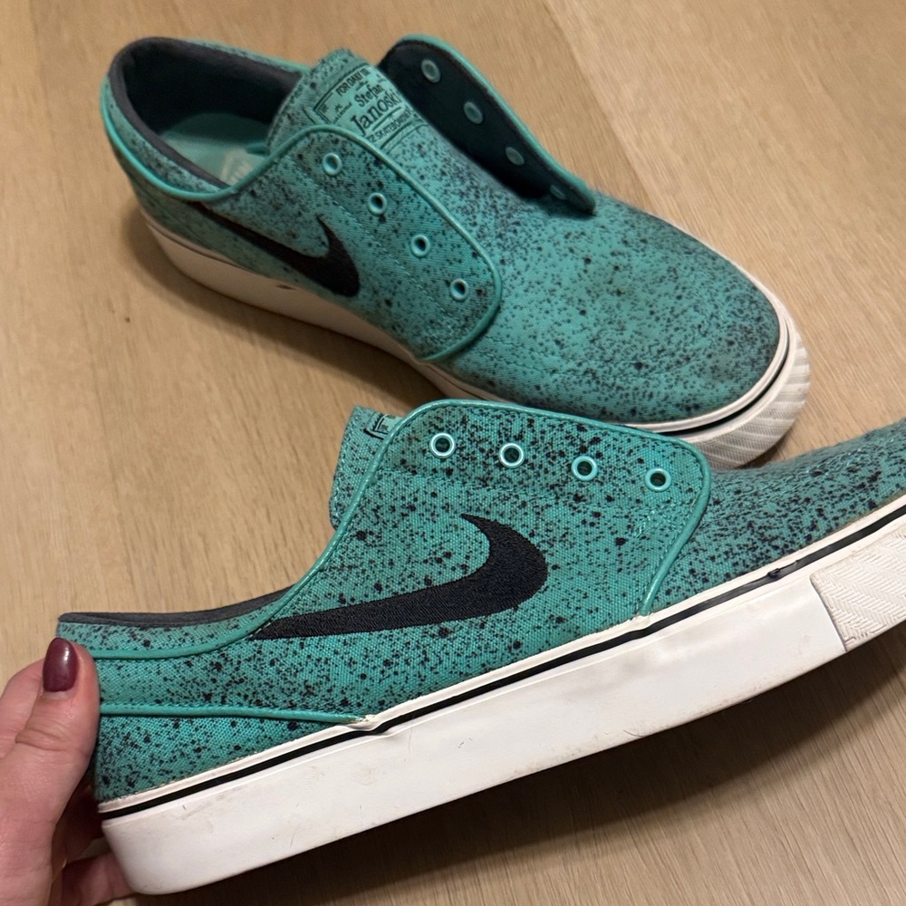 Nike SB Men's Stefan Janoski Mint Speckled Sneakers - Picture 7 of 7